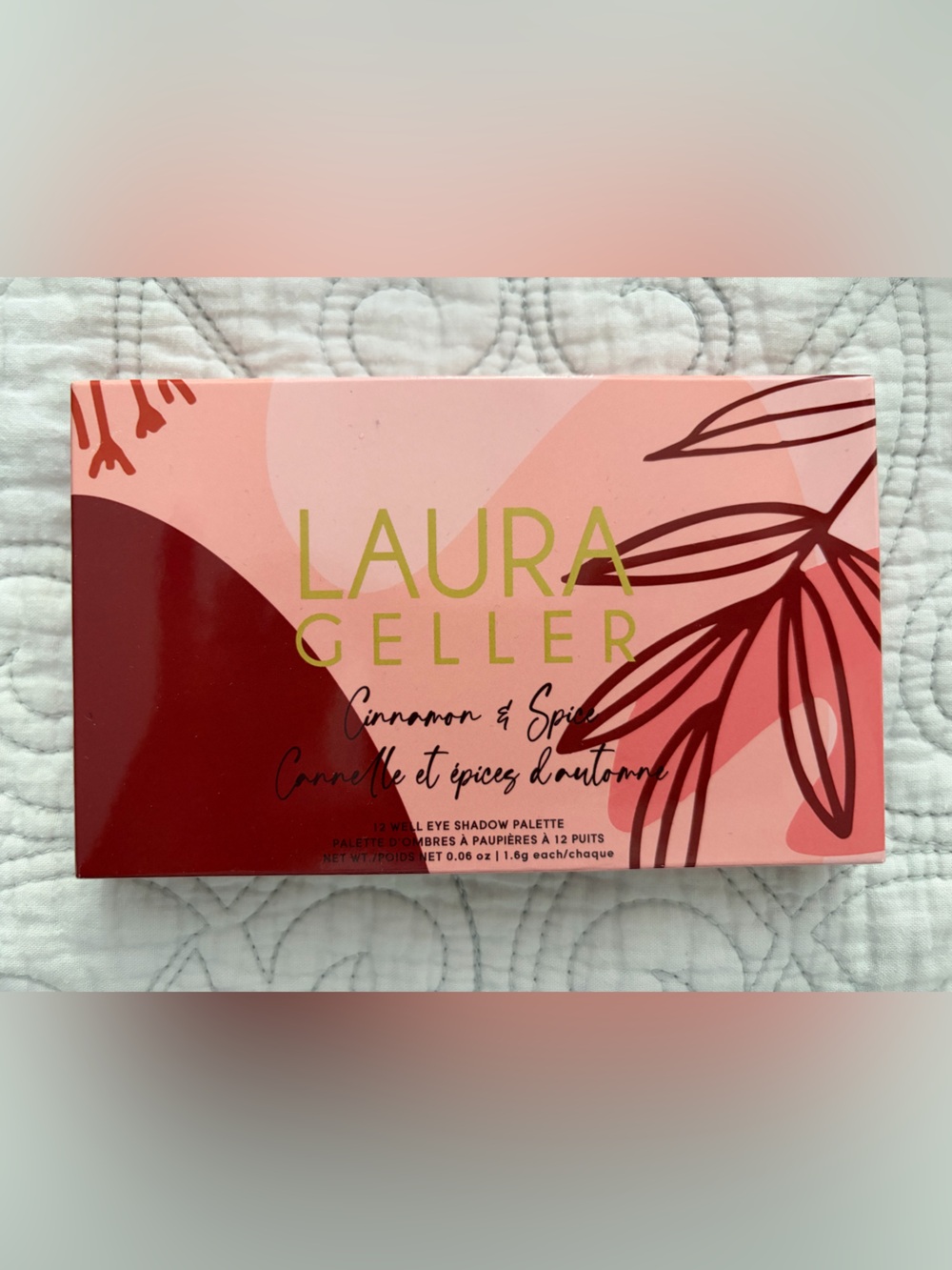 Laura Geller Eyeshadow Palette Pink and Deep Red Decorative Case